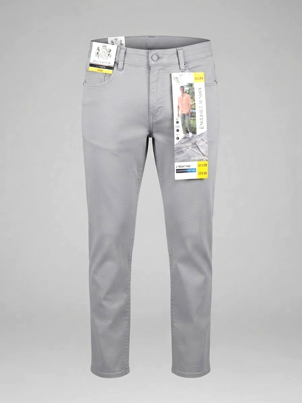 NWT English Laundry Men's Gray 5-Pocket Pants Straight Fit Size 32x30 Stretch